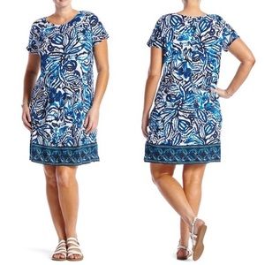Lucky Brand Women's Batik Garden Dress Blue Floral Size Small
